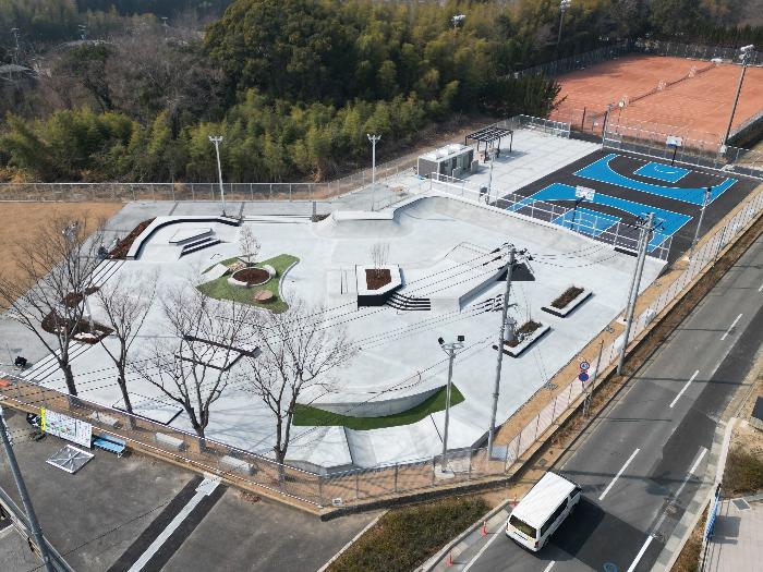 スケボーと3×3エリアの案内